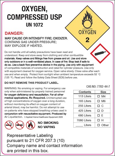 Oxygen Label (Oxygen Label Blank)